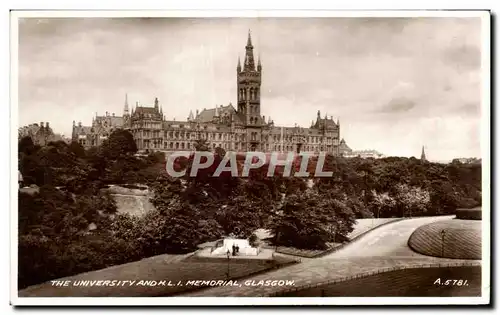 Cartes postales The University And Memorial Glasgow