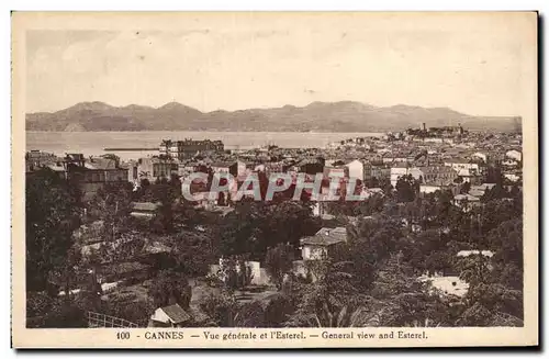 Cartes postales Cannes Vue generale et l&#39Esterel General View and Esterel