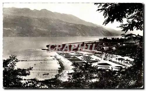 Cartes postales Aix Les Bains Vue Generale De La Plage Et Le Lac Du Bourget