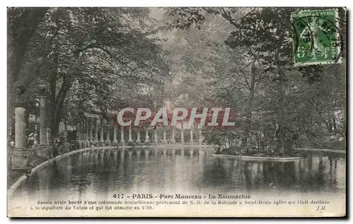 Ansichtskarte AK Paris Parc Monceau La Naumachie Bassin Ovate Borde A&#39Une