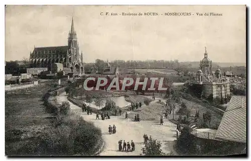 Cartes postales Environs De Rouen Bonsecours Vue Du Plateau