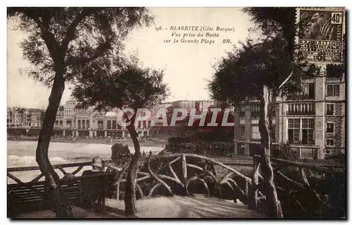 Cartes postales Biarritz Vue Prise Du Basta sur La Grande Plage