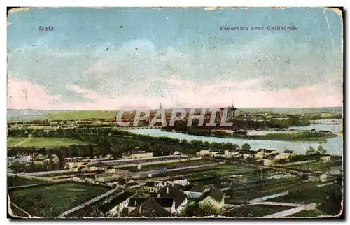 Cartes postales Metz Panorama avec Cathedrale