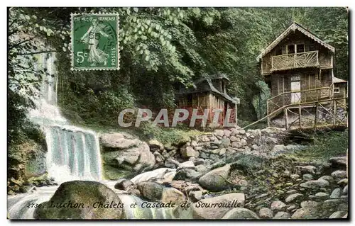 Ansichtskarte AK Luchon Chalets et Cascade de Sourrouille