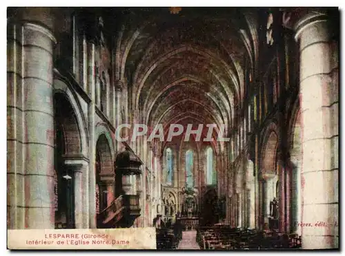 Ansichtskarte AK Lesparre Interieur de I&#39Eglise Notre Dame