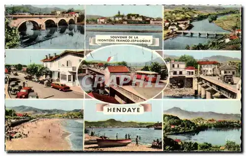 Cartes postales moderne Souvenir De La Frontiere Franco Espagnole Hendaye