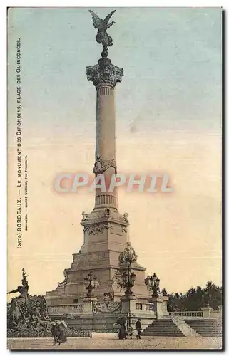 Cartes postales Bordeaux Le Monument des Girondins Place des Quincones