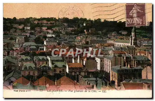 Cartes postales Le Havre Vue Generakle de la Cote