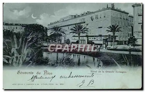 Cartes postales Souvenir de Nice Hotel de la Grand Bretagne