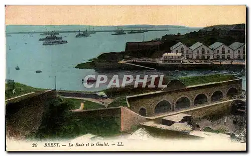 Ansichtskarte AK Brest La Rade et le Goulet Bateaux