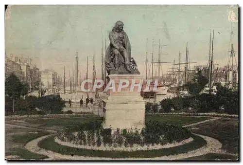 Cartes postales Le Havre Statue de Besnardin de Sainte Pierre Bateaux