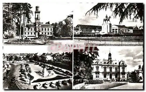 Cartes postales moderne Tarbes Jardin Massey Statue du Marechal Foch Place de Verdun L&#39hotel de ville