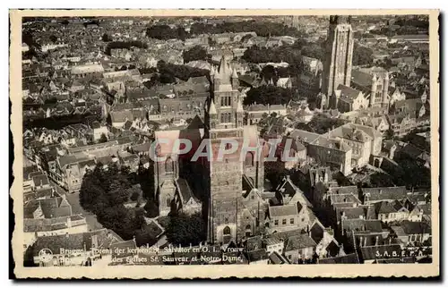 Cartes postales Brugge der Kerken Salvatror en Vrouw St Sauveur et Notre Dame