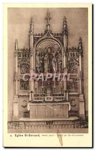Cartes postales Eglise St Bernard Paris Autel de Ste Genevieve
