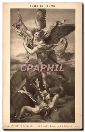 Ansichtskarte AK Musee du Louvre Raphrel Sanzion Saint Michel terrassant le Demon