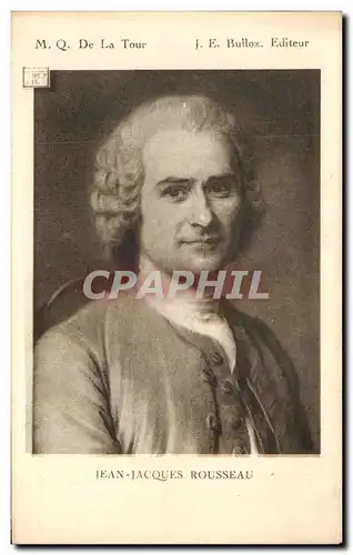 Cartes postales De La Tour Bulloz Editeur Jean Jacques Rousseau