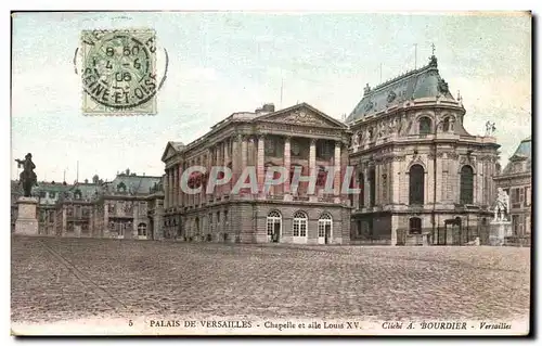 Cartes postales Palais de Versailles Chapelle et aile Louis XV Cliche a Bourdier