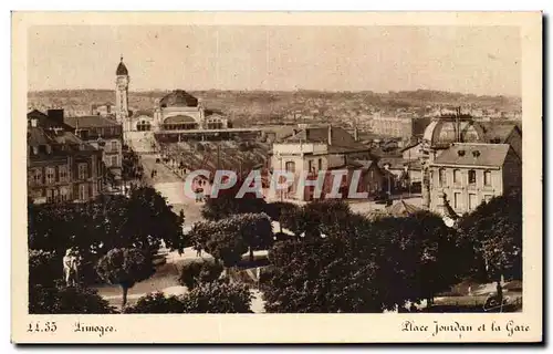 Cartes postales Limoges Place Jourdan et la Gare