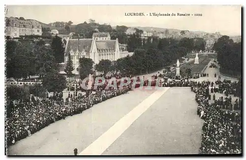 Cartes postales Lourdes L&#39Esplanade du Rosaire