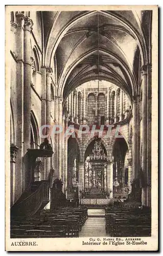 Cartes postales Auxerre Interieur de l'Eglise St Eusebe