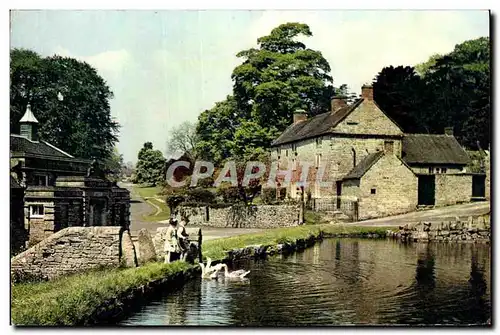 Cartes postales Tissington Derbyshire is a Villege of stone Houses with pleasant gardens and roedside lawns shel