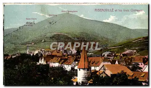 Cartes postales Ribeauville et les trois Chateaux