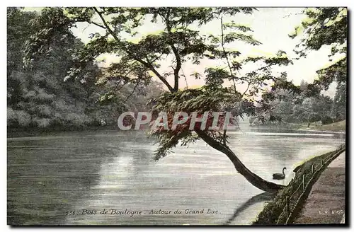 Cartes postales Paris Bois de Boulogne Autour du Grand Lac