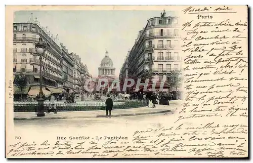 Cartes postales Rue Souffot Le Pantheon Paris