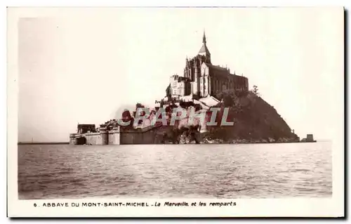 Ansichtskarte AK Abbaye Du Mont Saint Michel La Merveille et les Remparts