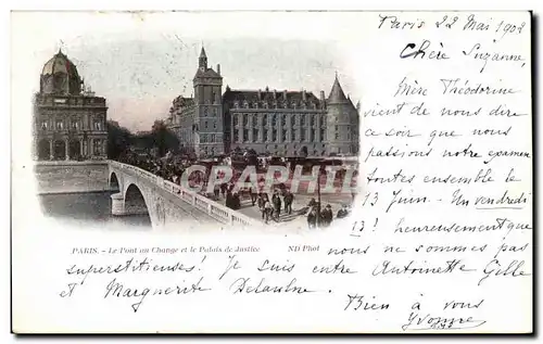 Cartes postales Paris Le Pont au Change et le Palais de Justice