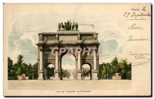 Ansichtskarte AK Paris Arc de Triomphe du Carrousel Louvre