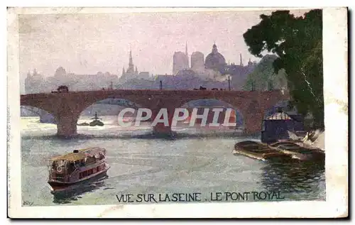 Ansichtskarte AK Paris Vue Sur La seine Le Pont Royal