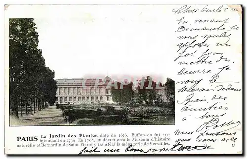 Cartes postales Paris Le Jardin des Plantes Date de Buffon en fut sur intendent En Un Decret crea le Museum d&#3