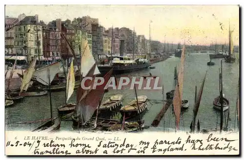 Ansichtskarte AK Le Havre Perspective du Grand Quai Bateaux