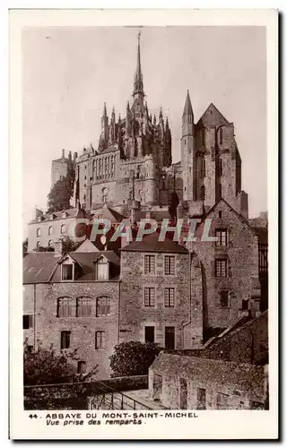 Ansichtskarte AK Abbaye Du Mont Saint Michel Vue Prise des remparts