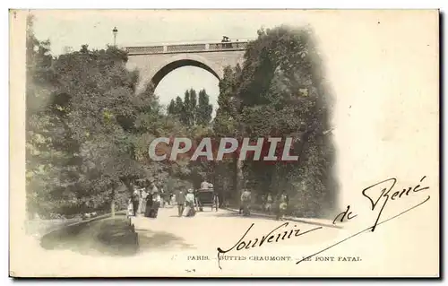 Cartes postales Paris Buttes Chaumint Le Pont Fatal