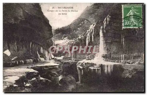 Ansichtskarte AK Bellegarde Gorges de la Perte du Rhone en hiver