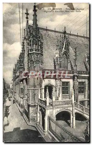 Ansichtskarte AK Rouen Palais de Justice Pignon et Escalier Rue aux Juifs