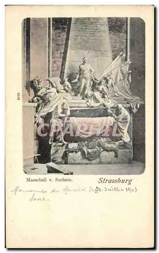 Cartes postales Strassburg Marschallv Sachsen