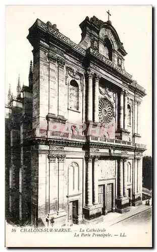 Ansichtskarte AK Chalons Sur Marne La Cathedrale La Porte Principale