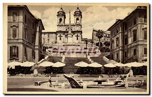 Cartes postales Roma Chiesa della Trinita dei Monti Trinite des Montagnes Church