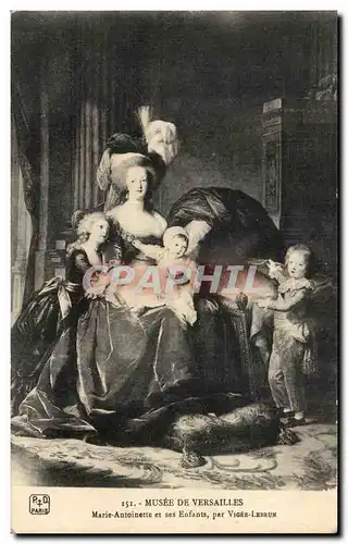 Ansichtskarte AK Musee De Versailles Marie Antoinette et ses Enfants par Viges Lebrun