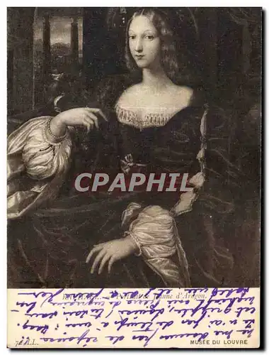 Cartes postales Musee Du Louvre Portrait de Jeanne d&#39Aragon Paris