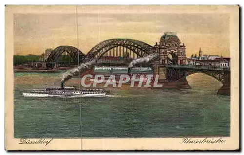 Cartes postales Rheinbrichee Dusseldorf Boat