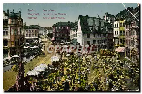 Cartes postales Mainz Der Markt Moyence La Place du Morche Maintz The Market Place