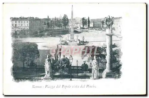 Cartes postales Roma Piazza del Pepelo vista del Pinco