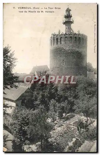 Ansichtskarte AK Verneuil (Eure) La Tour Grise vue du Moulin