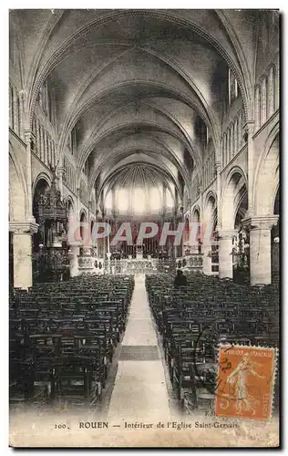 Cartes postales Rouen Interieur de I&#39Eglise Saint Gervais