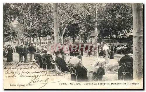 Cartes postales Vichy Jardin de I&#39Hopital pendant la Musique