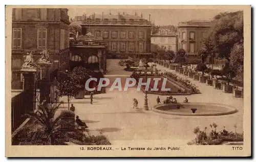 Ansichtskarte AK Bordeaux La Terrasse du Jardin Public